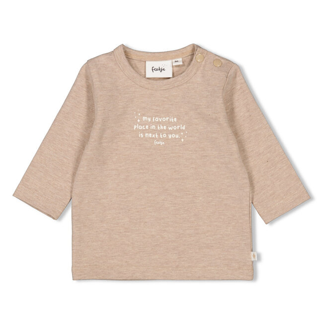 Feetje - Longsleeve Taupe Melange - The Magic is in You