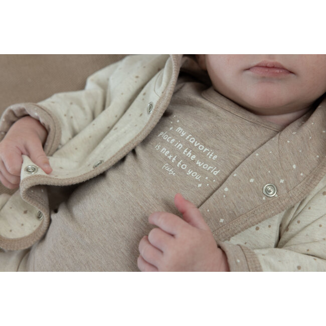 Feetje - Longsleeve Taupe Melange - The Magic is in You