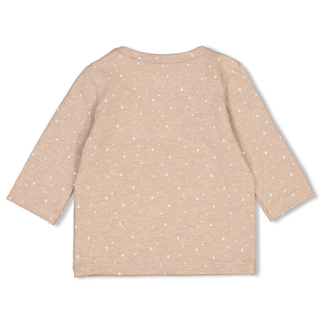 Feetje - Longsleeve AOP Taupe Melange - The Magic is in You