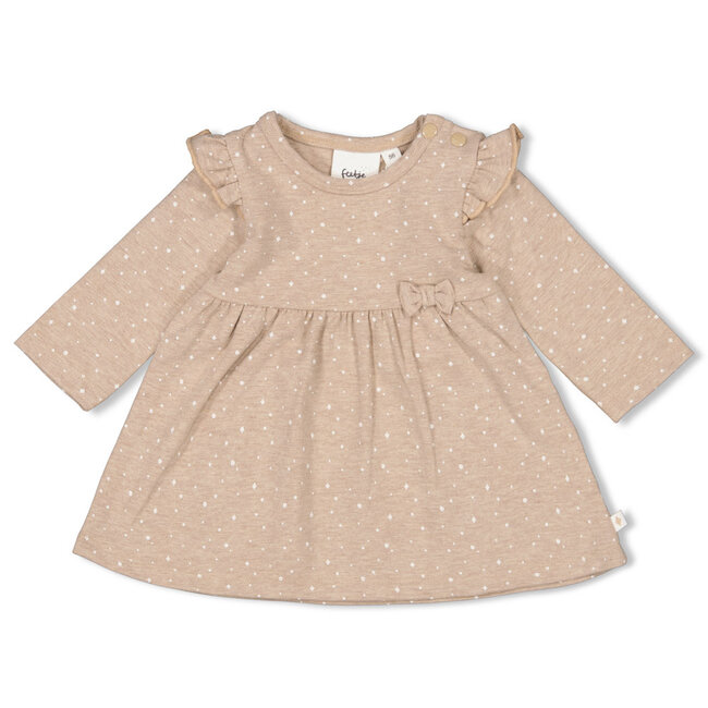 Feetje - Jurk AOP Taupe Melange - The Magic is in You
