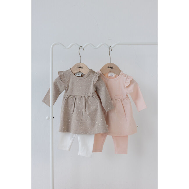 Feetje - Jurk AOP Taupe Melange - The Magic is in You