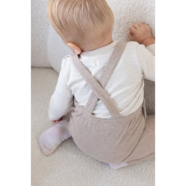 Feetje - Tuinbroek Rib Taupe Melange - The Magic is in You