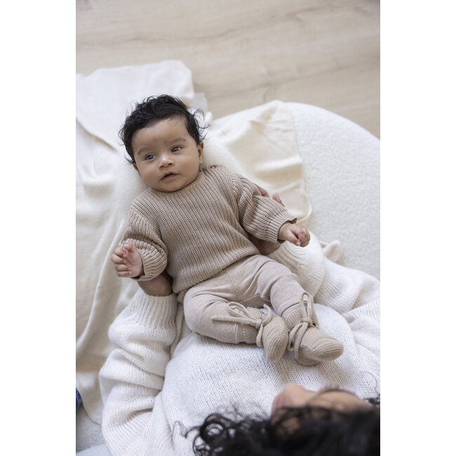 Feetje - Broek Rib Taupe Melange - The Magic is in You