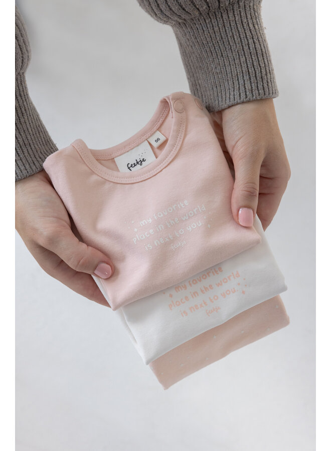 Feetje - Longsleeve Offwhite/Roze - The Magic is in You