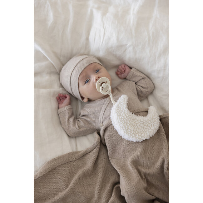 Feetje - Wikkelromper Rib Taupe Melange - The Magic is in You