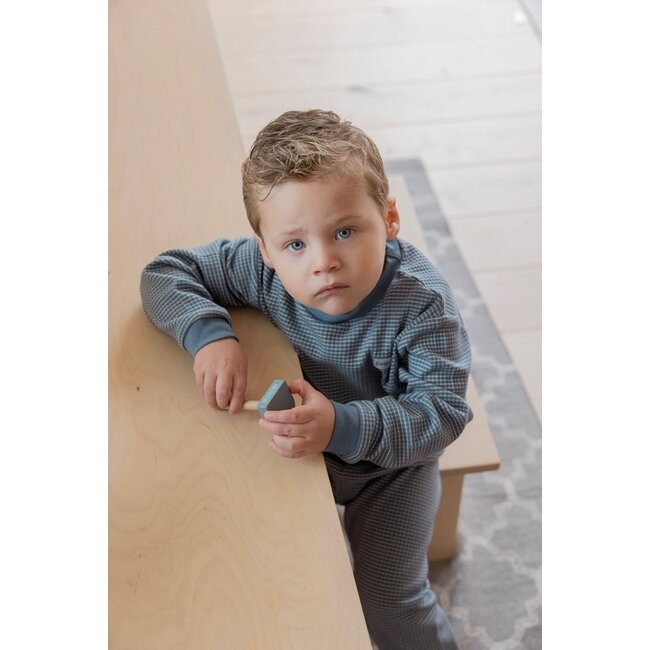 Feetje - Pyjama Wafel - IJs Blauw