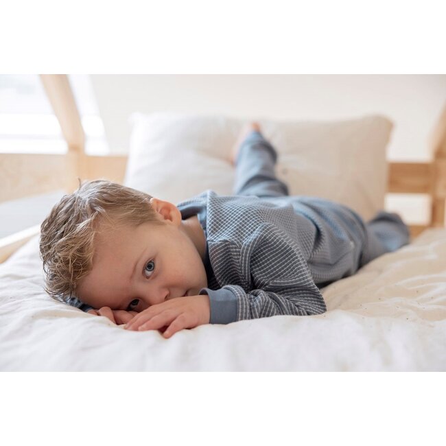 Feetje - Pyjama Wafel - IJs Blauw