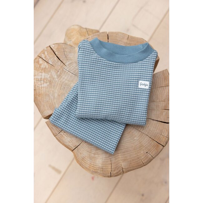 Feetje - Pyjama Wafel - IJs Blauw