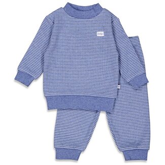 Feetje Feetje - Baby Pyjama Wafel - Blauw Melange