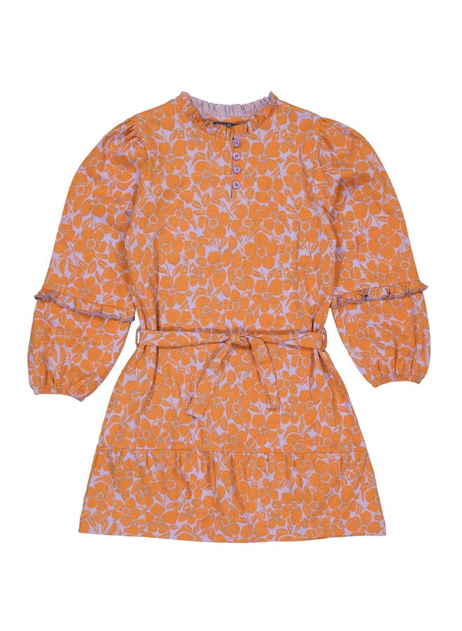 Quapi - Jurk Davide - AOP Orange Flower