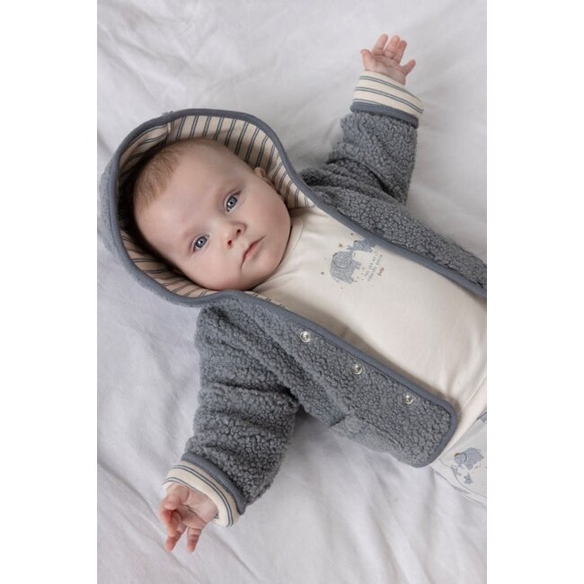 Feetje - Bouclé Omkeerbaar Jasje met Capuchon Blauw - Forever Bestie
