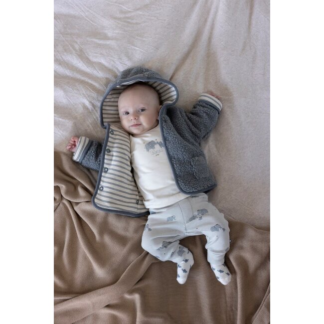 Feetje - Bouclé Omkeerbaar Jasje met Capuchon Blauw - Forever Bestie