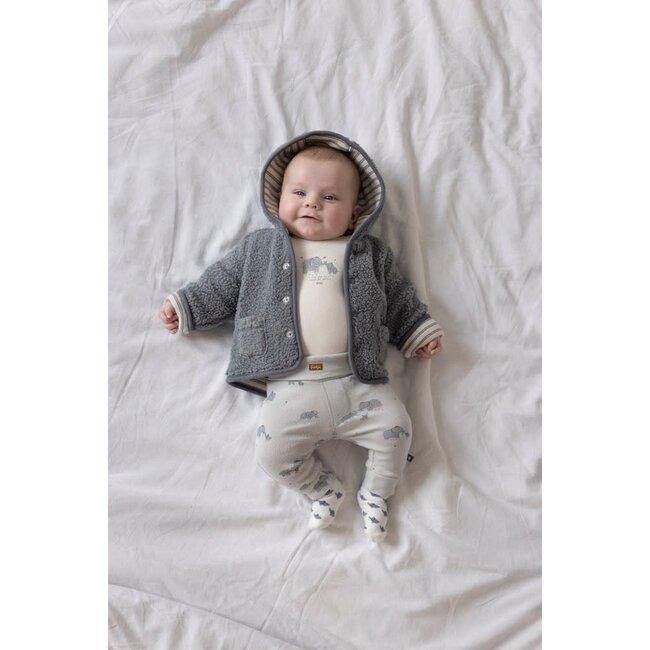 Feetje - Bouclé Omkeerbaar Jasje met Capuchon Blauw - Forever Bestie