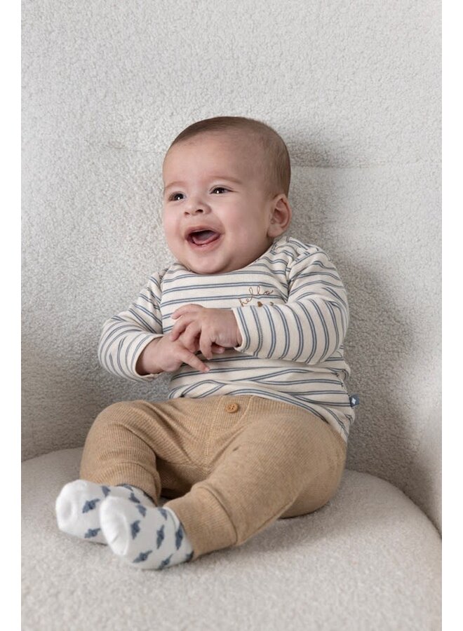 Feetje Feetje Broek Rib Bruin Melange Forever Bestie Stekels Staartjes