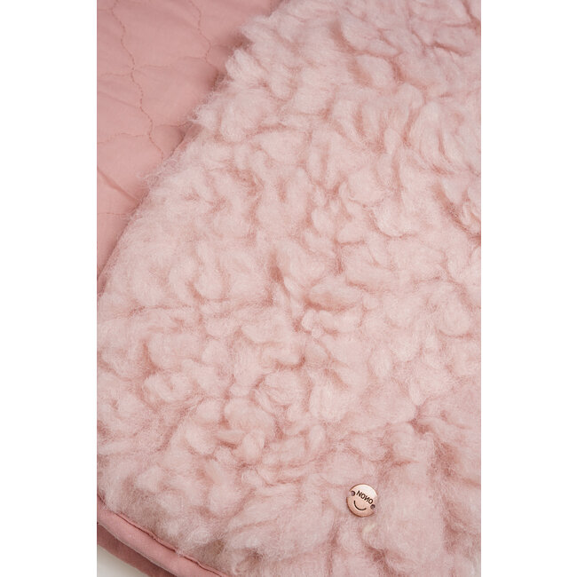 NoNo - Fluffy Fur Reversible Padded Gilette Katya - Vintage Rose