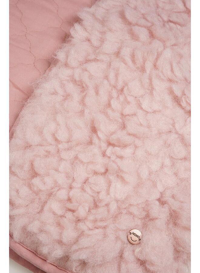 NoNo - Fluffy Fur Reversible Padded Gilette Katya - Vintage Rose