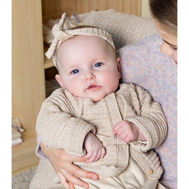 Petite Maison - Knitted Button Up Cardigan - Oatmeal