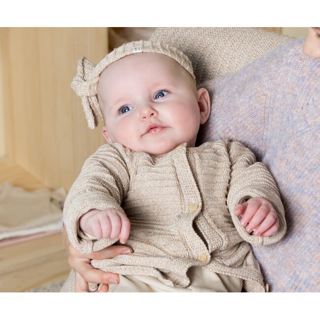 Petite Maison - Knitted Button Up Cardigan - Oatmeal
