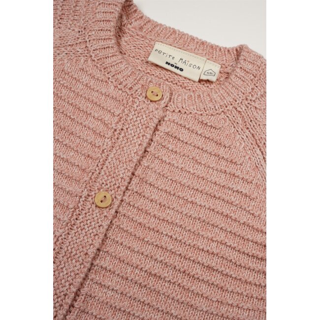 Petite Maison - Knitted Button Up Cardigan - Old Pink