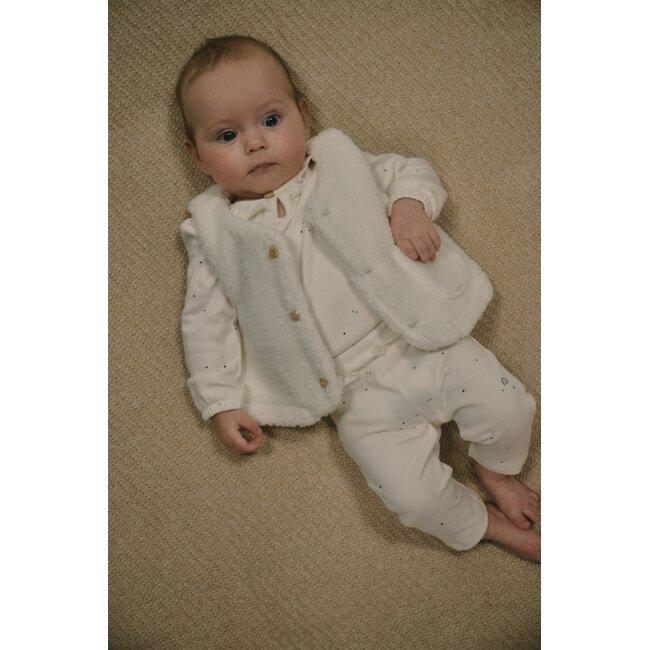 Petite Maison - Longsleeve Ruffle Kaya - AOP Navy