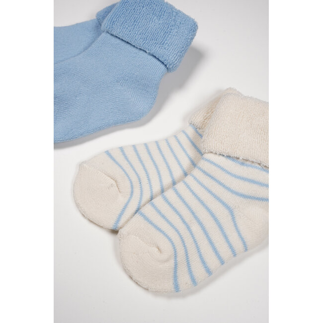 Petite Maison - 2-pack Terry Socks Rocks - Heather Blue