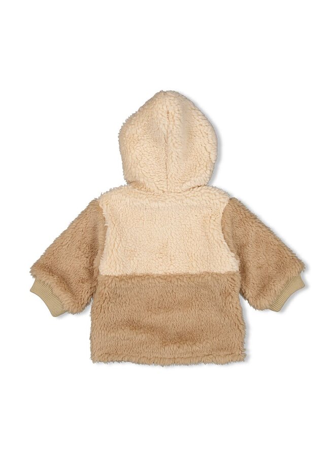 Feetje - Teddy Jasje met Capuchon Taupe - Camp Wilderness