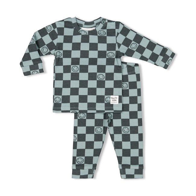 Feetje - Pyjama Chester Check Zeegroen - Premium Sleepwear