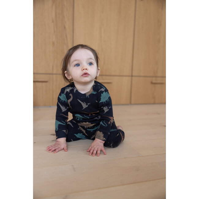 Feetje - Baby Pyjama Davy Dino Antraciet - Premium Sleepwear