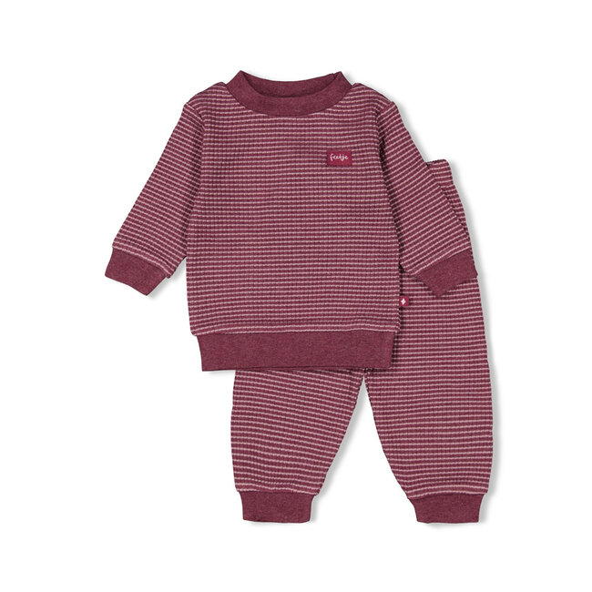 Feetje - Baby Pyjama Wafel - Wijn Melange