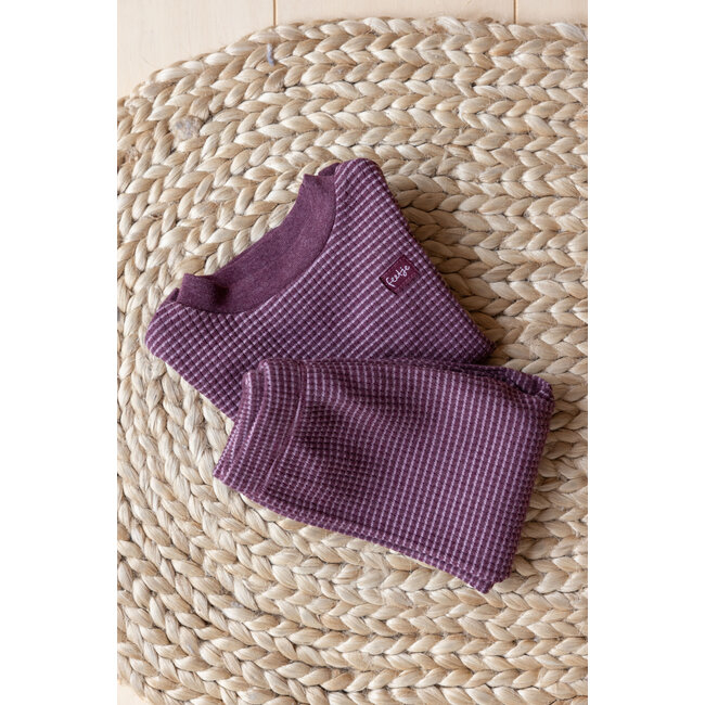 Feetje - Baby Pyjama Wafel - Wijn Melange