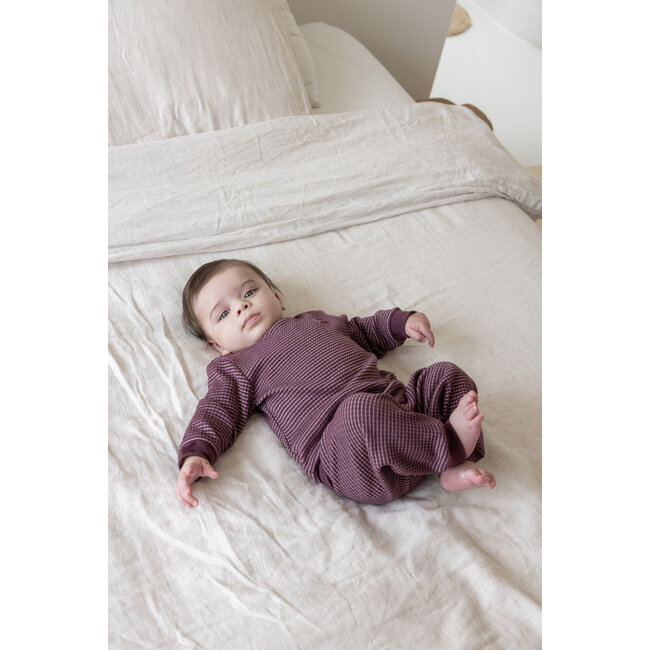 Feetje - Baby Pyjama Wafel - Wijn Melange