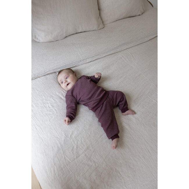 Feetje - Baby Pyjama Wafel - Wijn Melange