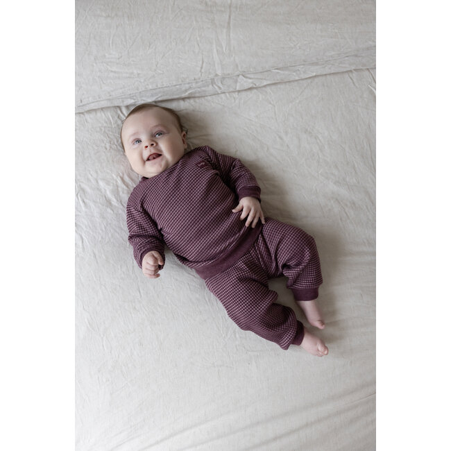 Feetje - Baby Pyjama Wafel - Wijn Melange