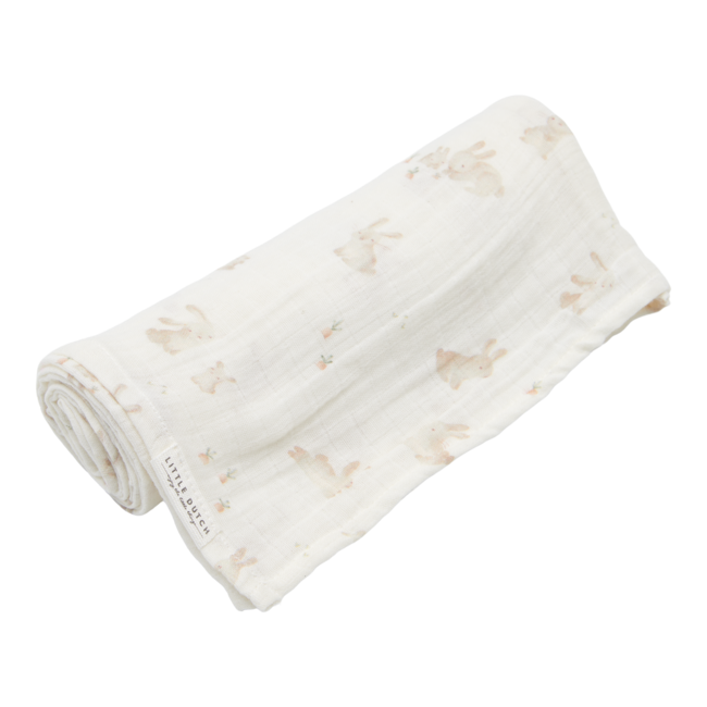 Little Dutch - Swaddle Doek Hydrofiel Baby Bunny - Newborn Naturals