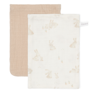 Little Dutch Little Dutch - Washandjes Set Hydrofiel Baby Bunny - Newborn Naturals