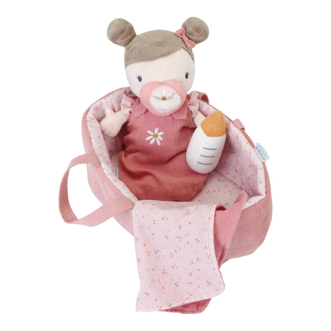 Little Dutch - Babypop in Mandje Rosa 30 cm