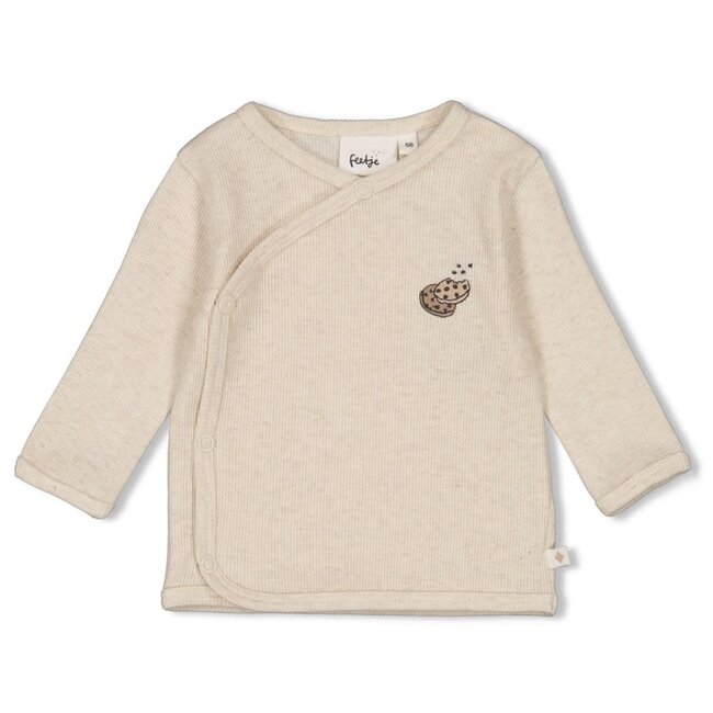 Feetje - Overslagshirt Rib Offwhite Melange - Cute Cookie