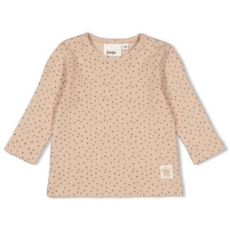 Feetje Feetje - Longsleeve AOP Rib Zand - Cute Cookie