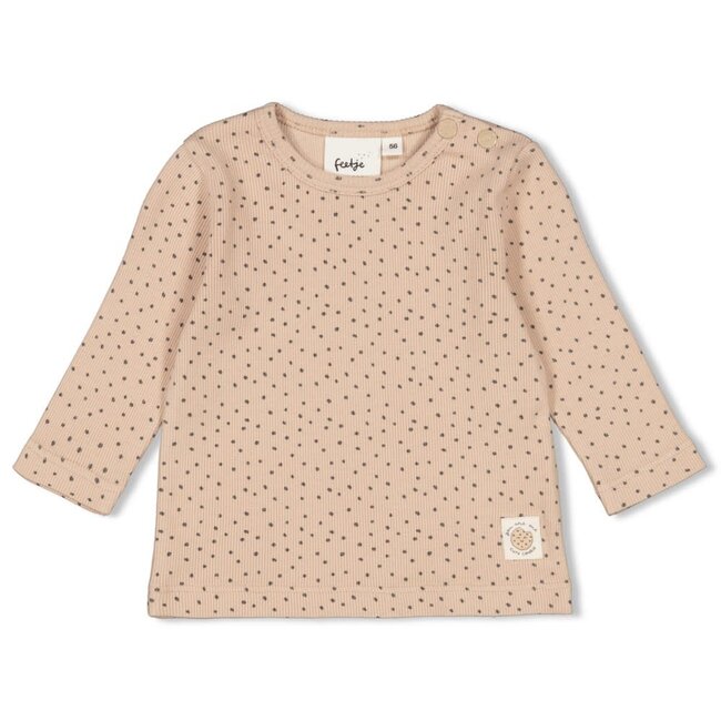 Feetje - Longsleeve AOP Rib Zand - Cute Cookie