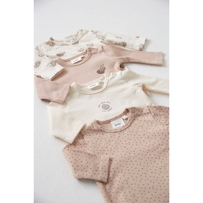 Feetje - Longsleeve AOP Rib Zand - Cute Cookie
