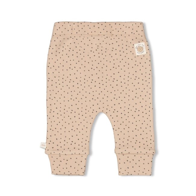 Feetje - Broek AOP Rib Zand - Cute Cookie