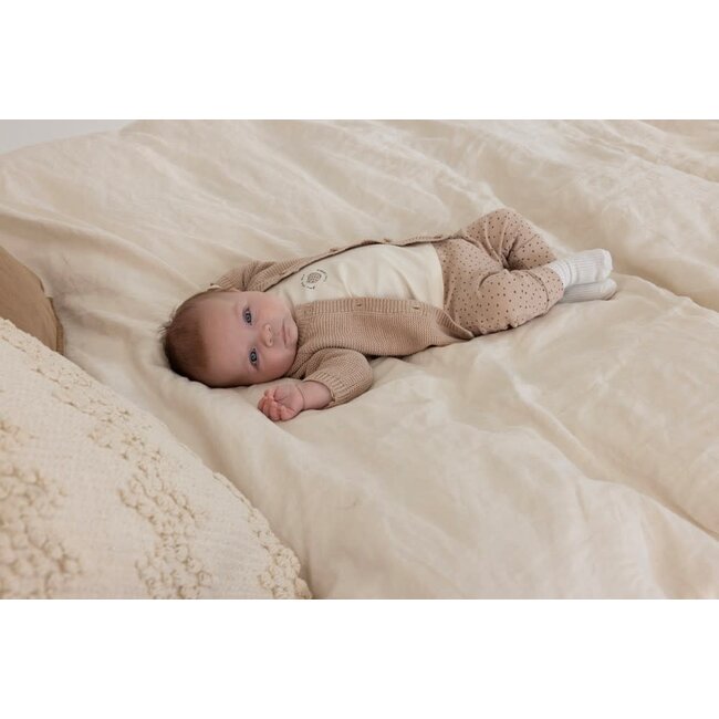 Feetje - Broek AOP Rib Zand - Cute Cookie