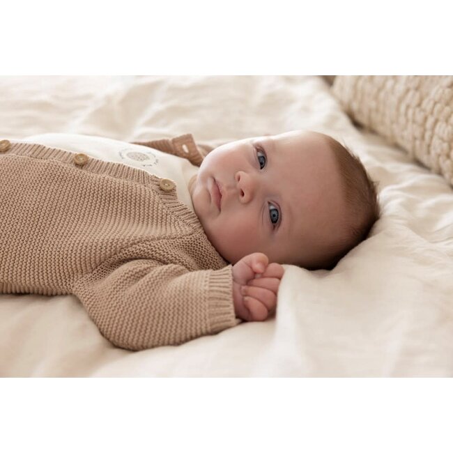 Feetje - Vestje Gebreid Zand Melange - Cute Cookie