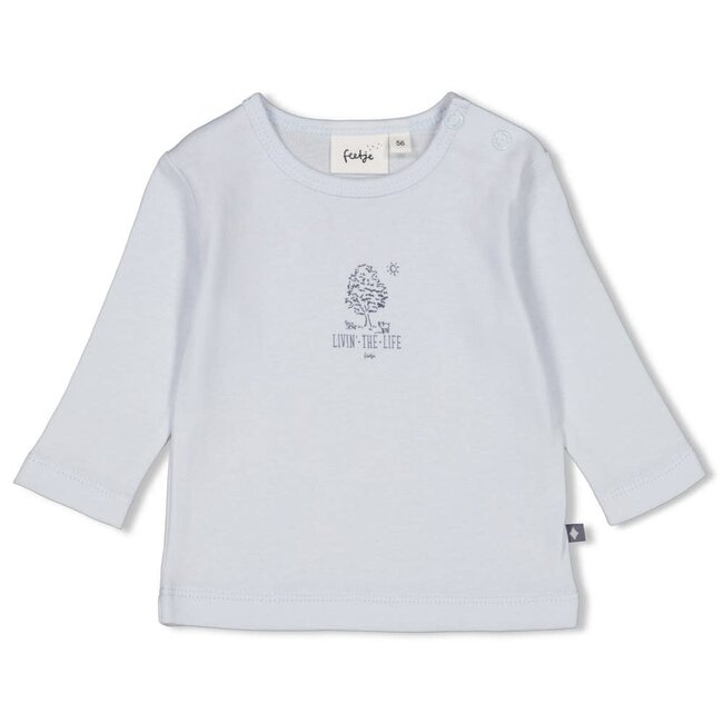 Feetje - Longsleeve Rib Blauw - Farm Life