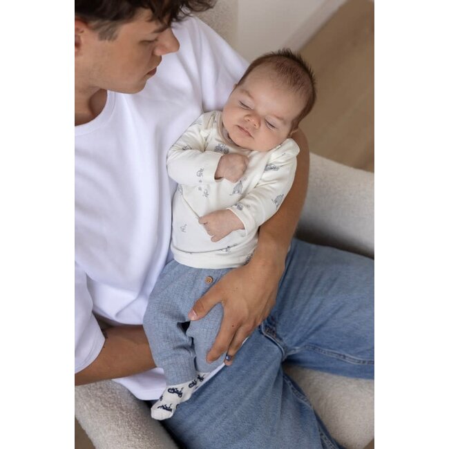 Feetje - Broek Rib Blauw Melange - Farm Life