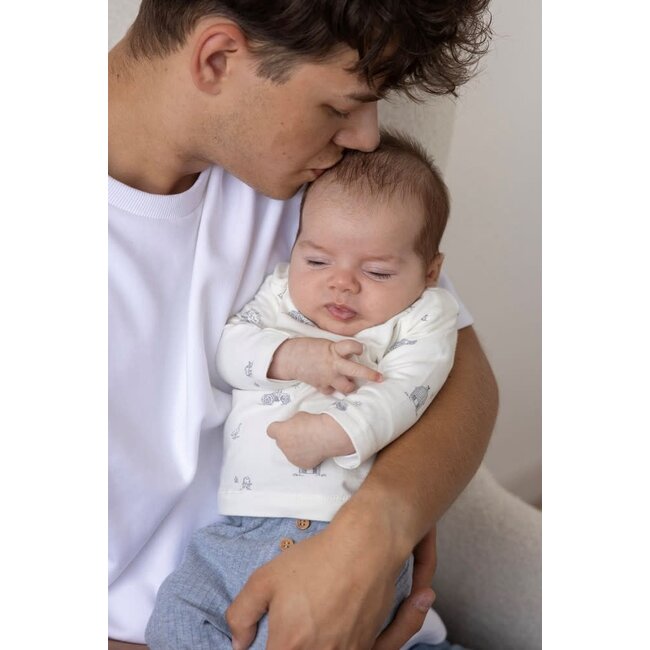 Feetje - Broek Rib Blauw Melange - Farm Life