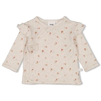 Feetje Feetje - Overslagshirt AOP Offwhite Melange - Sweet Poppy