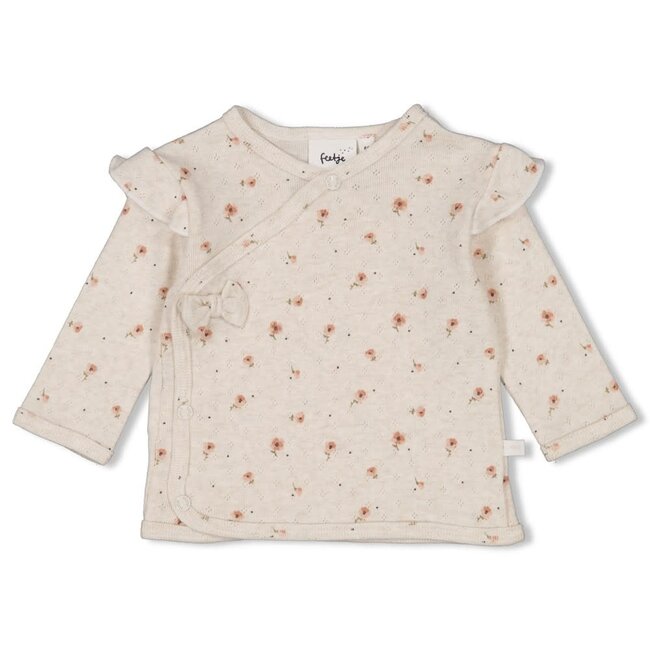 Feetje - Overslagshirt AOP Offwhite Melange - Sweet Poppy