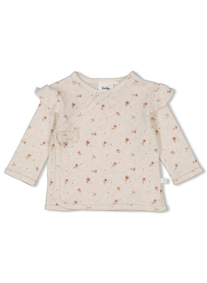 Feetje - Overslagshirt AOP Offwhite Melange - Sweet Poppy