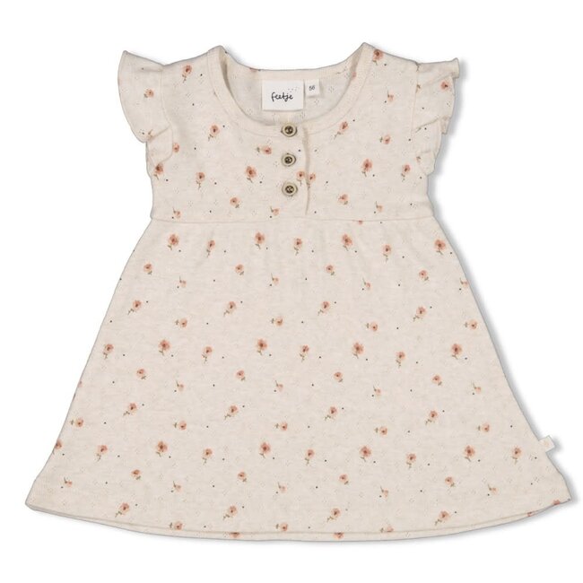 Feetje - Jurk AOP Offwhite Melange - Sweet Poppy